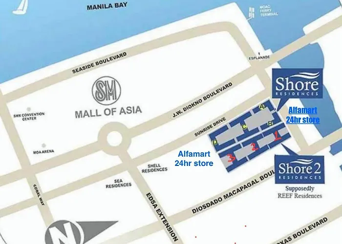 Aparthotel Shore Residences Staycation At Pasay Walking Distance To Mall Of And Airport *